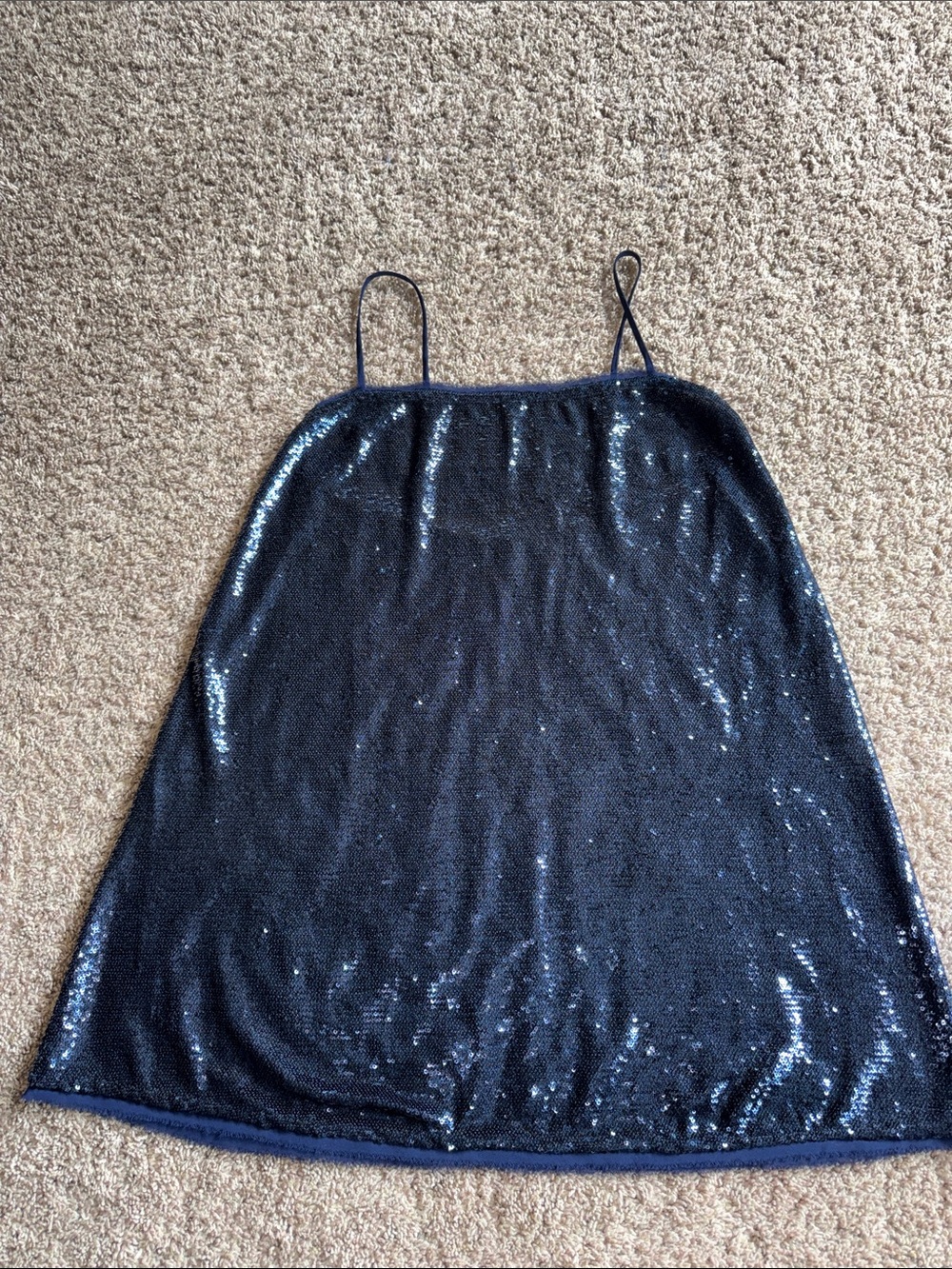 Free People Intimately blue sequin mini dress size large